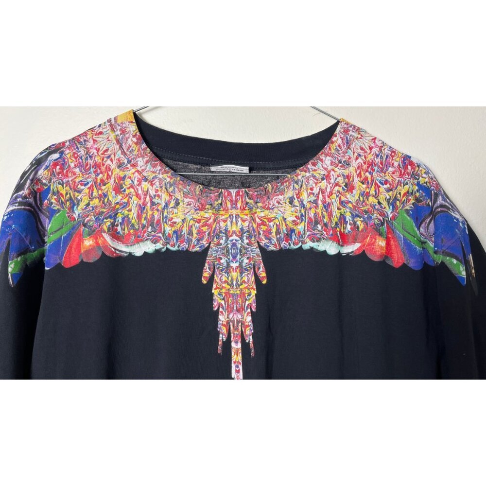 MARCELO BURLON WINGS BLACK T-SHIRT L - Picture 3 of 7